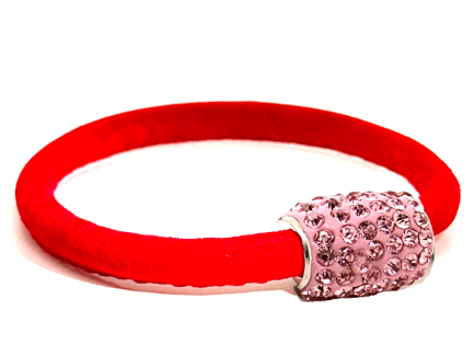 Braccialetto Venice Red Chiusura Magnetica Cristalli Rosa