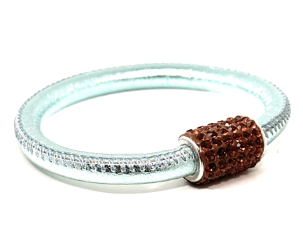 Braccialetto Party Ice Chiusura Magnetica Cristalli Marrone