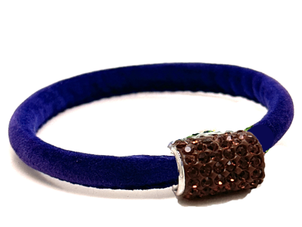 Braccialetto Venice Night Chiusura Magnetica Cristalli Marrone