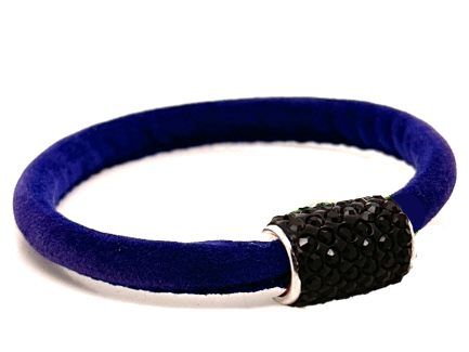 Braccialetto Venice Night Chiusura Magnetica Cristalli Nero