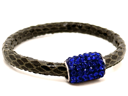 Braccialetto Snake Moss Chiusura Magnetica Cristalli Blu