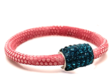 Braccialetto Snake Pink Chiusura Magnetica Cristalli Ottanium