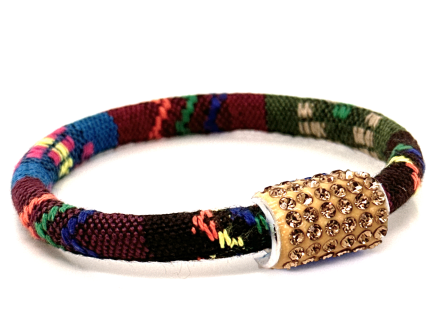 Braccialetto Kilim Autumn Chiusura Magnetica Cristalli Oro