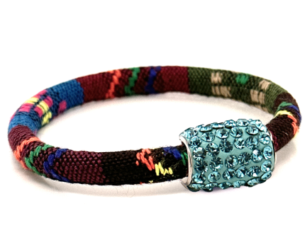 Braccialetto Kilim Autumn Chiusura Magnetica Cristalli Turchese