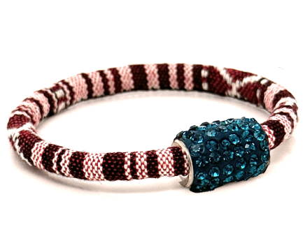 Braccialetto Kilim Purple Chiusura Magnetica Cristalli Ottanium