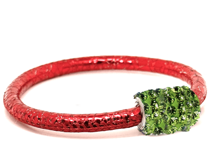 Girocollo Party Red Chiusura Magnetica Cristalli Verde Chiaro