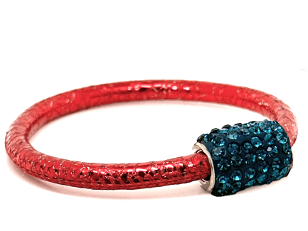 Girocollo Party Red Chiusura Magnetica Cristalli Ottanium