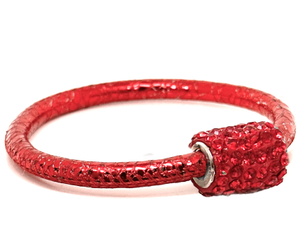 Girocollo Party Red Chiusura Magnetica Cristalli Rosso