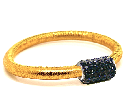 Girocollo Party Yellow Chiusura Magnetica Cristalli Blu Notte