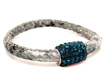Braccialetto Snake Silver Chiusura Magnetica Cristalli Ottanium