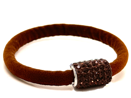 Braccialetto Venice Brown Chiusura Magnetica Cristalli Marrone