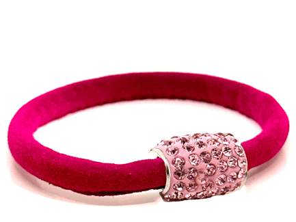 Braccialetto Venice Fucsia Chiusura Magnetica Cristalli Rosa