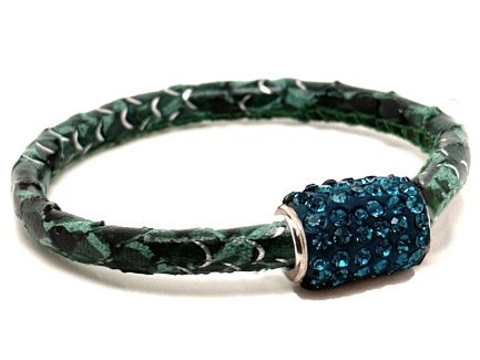 Braccialetto Snake Mint Chiusura Magnetica Cristalli Ottanium