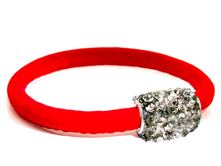 Braccialetto Venice Red Chiusura Magnetica Cristalli Grigio Perla