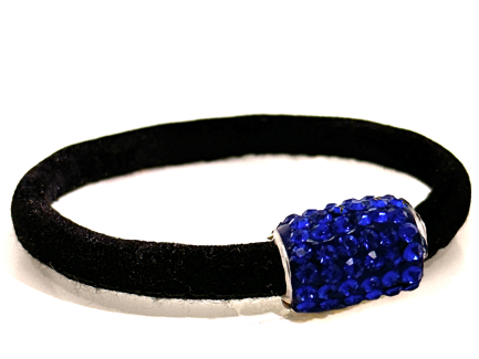 Girocollo Venice Black Chiusura Magnetica Cristalli Blu