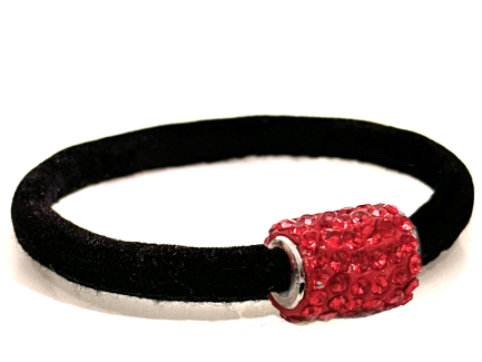 Girocollo Venice Black Chiusura Magnetica Cristalli Rossi