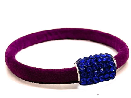 Girocollo Venice Violet Chiusura Magnetica Cristalli Blu