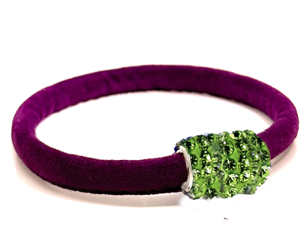 Girocollo Venice Violet Chiusura Magnetica Cristalli Verde Chiaro