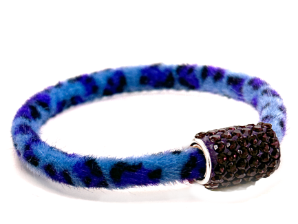 Braccialetto Wild Blu Chiusura Magnetica Cristalli Viola