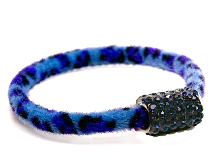 Braccialetto Wild Blu Chiusura Magnetica Cristalli Blu Notte