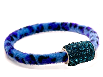 Braccialetto Wild Blu Chiusura Magnetica Cristalli Ottanium