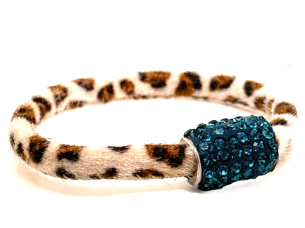 Braccialetto Wild White-Brown Chiusura Magnetica Cristalli Ottanium