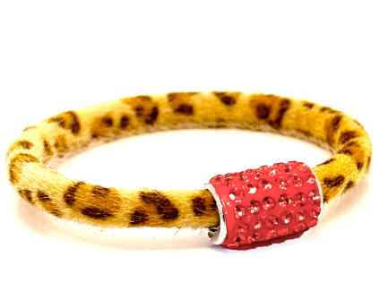 Braccialetto Wild Yellow Chiusura Magnetica Cristalli Arancione