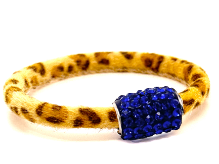 Braccialetto Wild Yellow Chiusura Magnetica Cristalli Blu