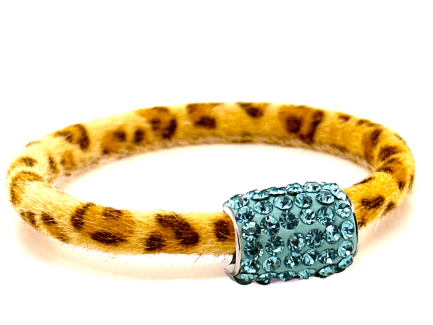 Braccialetto Wild Yellow Chiusura Magnetica Cristalli Turchese