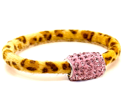 Braccialetto Wild Yellow Chiusura Magnetica Cristalli Rosa