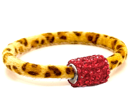 Braccialetto Wild Yellow Chiusura Magnetica Cristalli Rosso