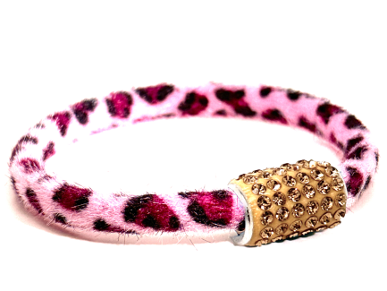 Braccialetto Wild Pink Chiusura Magnetica Cristalli Oro