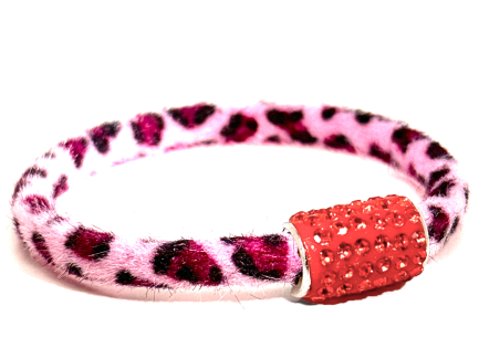 Braccialetto Wild Pink Chiusura Magnetica Cristalli Arancione