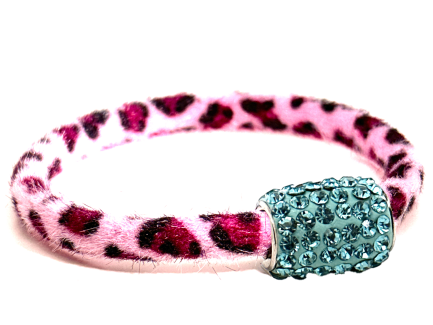Braccialetto Wild Pink Chiusura Magnetica Cristalli Turchese