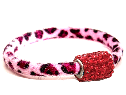 Braccialetto Wild Pink Chiusura Magnetica Cristalli Rosso