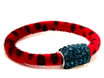 Braccialetto Wild Red Chiusura Magnetica Cristalli Ottanium