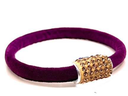 Braccialetto Venice Violet Chiusura Magnetica Cristalli Oro
