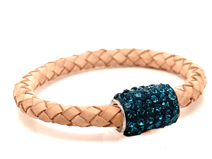 Girocollo Intreccio Cookie Chiusura Magnetica Cristalli Blu Ottanium