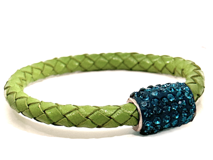 Girocollo Intreccio Olive Chiusura Magnetica Cristalli Ottanium