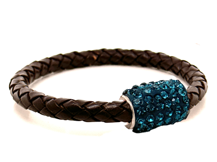 Girocollo Intreccio Chocolate Chiusura Magnetica Cristalli Ottanium