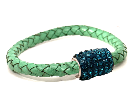 Girocollo Intreccio Grass Chiusura Magnetica Cristalli Ottanium