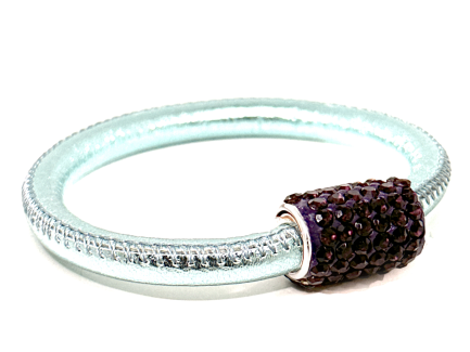 Girocollo Party Ice Chiusura Magnetica Cristalli Viola