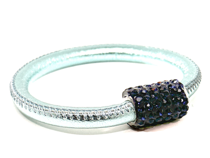 Braccialetto Party Ice Chiusura Magnetica Cristalli Blu Notte