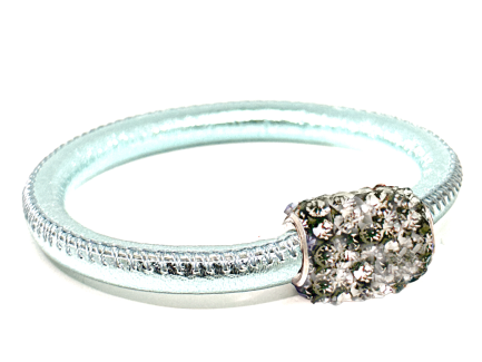 Girocollo Party Ice Chiusura Magnetica Cristalli Grigio Perla