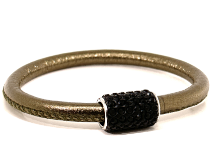 Girocollo Party Bronze Chiusura Magnetica Cristalli Nero