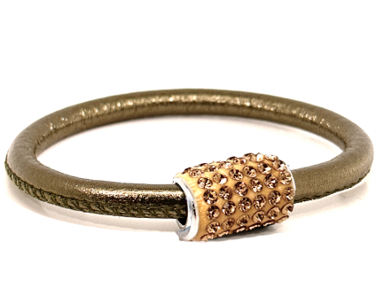 Girocollo Party Bronze Chiusura Magnetica Cristalli Oro