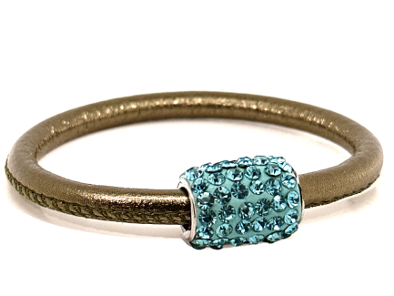 Girocollo Party Bronze Chiusura Magnetica Cristalli Turchese