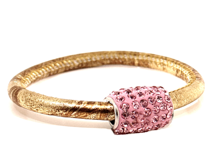 Girocollo Party Gold Chiusura Magnetica Cristalli Rosa