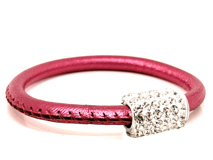 Girocollo Party Pink Chiusura Magnetica Cristalli Bianco