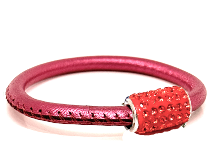 Braccialetto Party Pink Chiusura Magnetica Cristalli Arancione